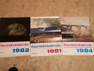3X EisenbahnKalender 1981 192 1984 Transpress VERLAG DDR   GRÖßE A3  - Bild 1 von 4