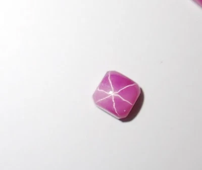 Opaque Star Ruby Square 4x4 mm Cabochon 6 Rayed Lab-created Stone 1 pc Lot - Image 1 of 4