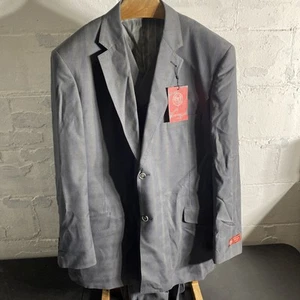 Caravelli Fusion Power Suit Mens 3 Piece 46R 40W Black Pleaded Business Office - Picture 1 of 14