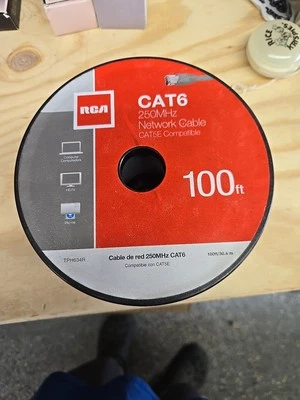 RCA Cat6 Network Cable 100Ft. TPH634R New - Image 1 of 4