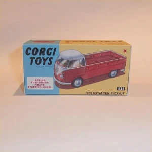 Corgi Toys 431 Volkswagen Pickup Truck VW Without Canopy Repro Box - Picture 1 of 4