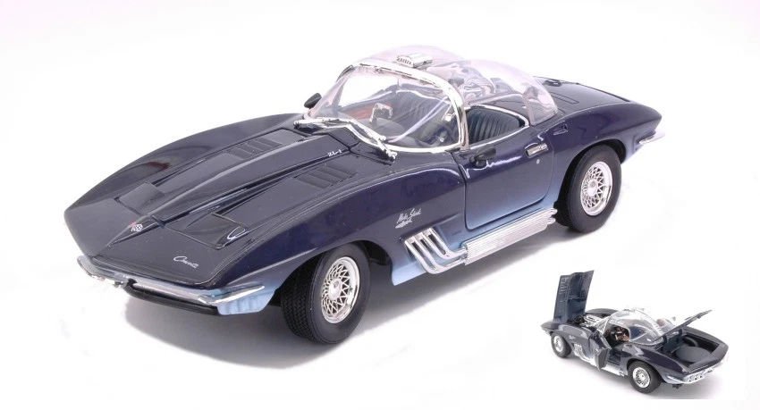 Motormax MTM73102B CORVETTE MAKO SHARK 1961 WITH BUBBLE TOP 1:18 Modellino - Immagine 1 di 1