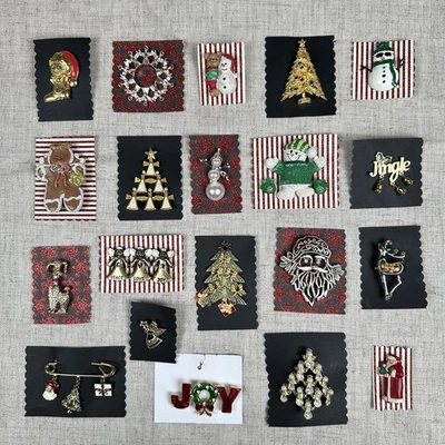 Lote de broches prendedores de Navidad de colección ~ mod estrás uso artesanal Foto 1 de 4