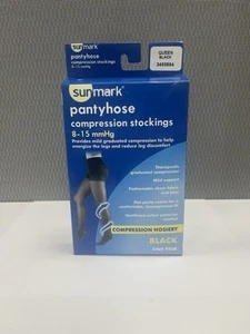 Sunmark pantyhose compression stockings 8-15mmhg QUEEN BLACK 3455854 - Picture 1 of 2