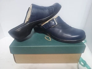 NIB Clark’s Prairie Aster Clog Shoes Womens 7.5 Navy #35208 - Picture 1 of 10