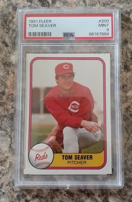 1981 Fleer #200 Tom Seaver PSA MINT 9! Reds - Image 1 of 2