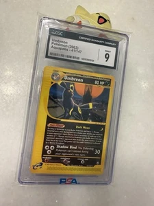 ๐๐ฅ ๐ Rare CGC 9 MINT Umbreon 2003 Aquapolis 41/147 Non-Holo Pokemon Card ๐๐ - Picture 1 of 3