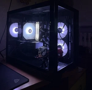 ITEK DARK CAVE MINI MICRO ATX GEHÄUSE +4 LÜFTER (120mm RGB) - Bild 1 von 5