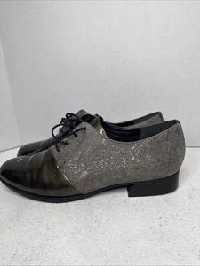 Scarpa stringata Munro donna Markella Oxford taglia 10,5 STRETTA marrone vernice marrone - Foto 1 di 10