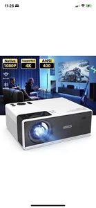 FUDONI Projector with 5G WiFi and Bluetooth, 15000L 1080P Portable Projector - Picture 1 of 4