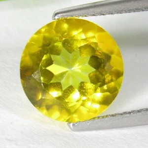 6,50 kt natürlicher gelber Topas 11 mm runde Form oberflächenbeschichtet loser Edelstein - Bild 1 von 3