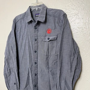 Patagonia Shirt Mens S Gray Lightweight Fjord Flannel Long Sleeve Outdoor Bike - Picture 1 of 16