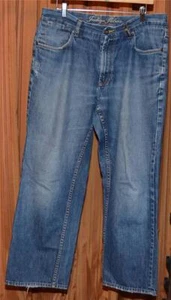 INDIGO PALMS Tommy Bahama BLUE DISTRESSED STRAIGHT LEG DENIM JEANS MENS 34 x 28 - Picture 1 of 8