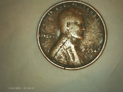 1934 Lincoln Wheat Penny, DDO, Die gouge #P10F5 - Image 1 of 4