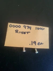 GENUINE STIHL CHAINSAW MODEL NAME TAG BADGE RIVET 3X6 (QTY 2) 0000-974-1000 -B16 - Picture 1 of 1