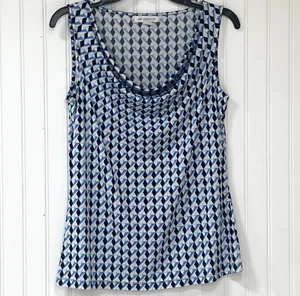 Blusa sin mangas para mujer Liz Claiborne geométrica talla M cuello drapeado - Imagen 1 de 10