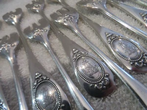 Gorgeous late 19th c French 950 silver 12 oyster forks Louis XVI st H Soufflot - Picture 1 of 10