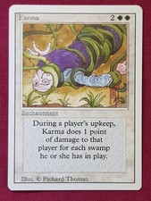 Magic The Gathering REVISED KARMA single white card MTG