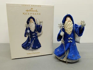 Hallmark Keepsake 2006 Father Christmas Ornament 3rd in Series Santa Blue Velvet - Picture 1 of 11