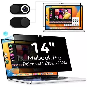 Privacy Screen Protector for MacBook Pro 14 Inch (2021-2024, M1, M2), Easy On... - Picture 1 of 7