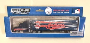 Cleveland Indians Press Pass Die Cast Tractor Trailer Collectible 1:80 2009 - Picture 1 of 1