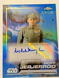 2024 Topps Chrome Star Wars Michael Pennington as Moff Jerjerrod Blue Auto /150 - Picture 1 of 5