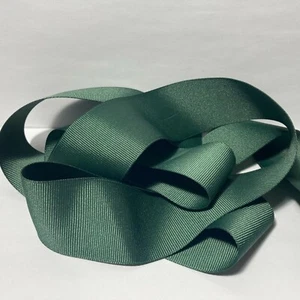 Green Ribbed Sash Ribbon 1.5" x 12' Polyester Nicole & Co 1 Roll - Picture 1 of 10