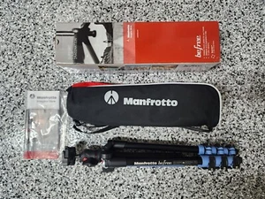Manfrotto Befree Aluminium Compact Travel Tripod Blue with Ball Head MKBFRA4L-BH - Picture 1 of 6