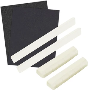 2 Set Real Bone Guitar Bridge Saddle and Nut Replacement for 6 String Classical - Picture 1 of 12