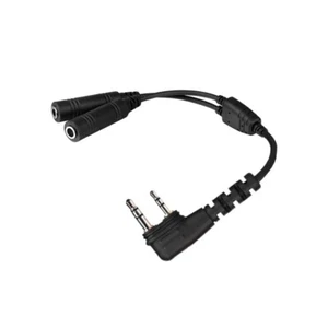 General Aviation (GA) Twin Plugs Female To ICOM IC-A25N IC-A24 3.5mm 2.5mm - Picture 1 of 3