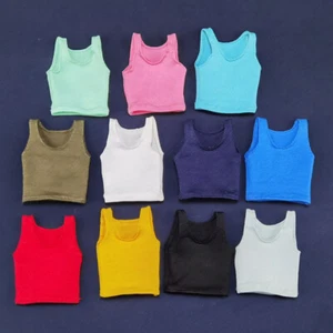1/6 female soldier vest 30CM doll toy clothes 12 inch solid color figurine top - Picture 1 of 26