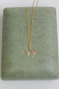 Vintage 10k Black Hills Gold Pendant On Gold Fill Chain - 18" Long Chain - Picture 1 of 10