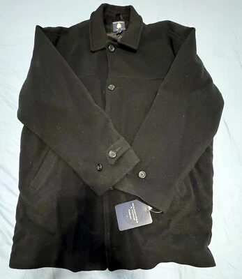 Roundtree & Yorke Jacket Men's  XLarge Black Wool Lined Single Breasted  - Image 1 of 4