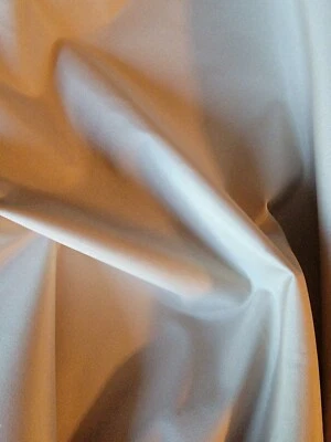 LIGHT WEIGHT  BEIGE VINYL REMNANT HOME DECOR FABRIC - Image 1 of 3