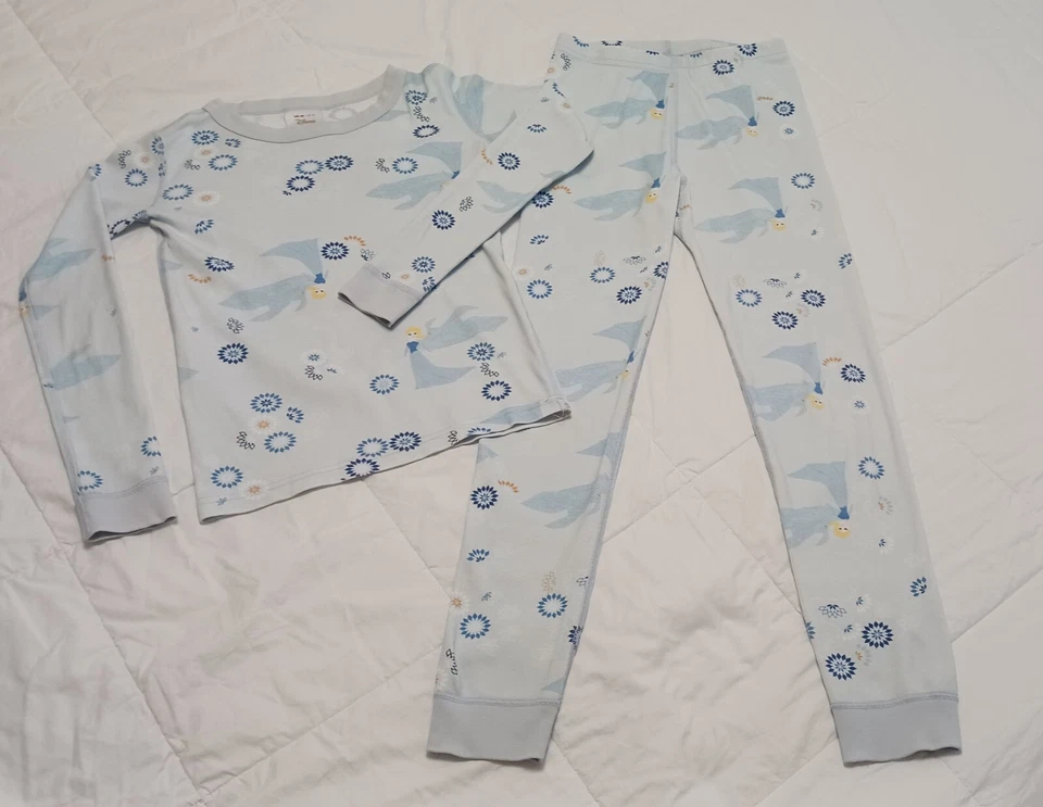 Juego de pijama Hanna Andersson niñas Disney Elsa azul claro 140 cm EE. UU. talla 10 ❄ Foto 1 de 3