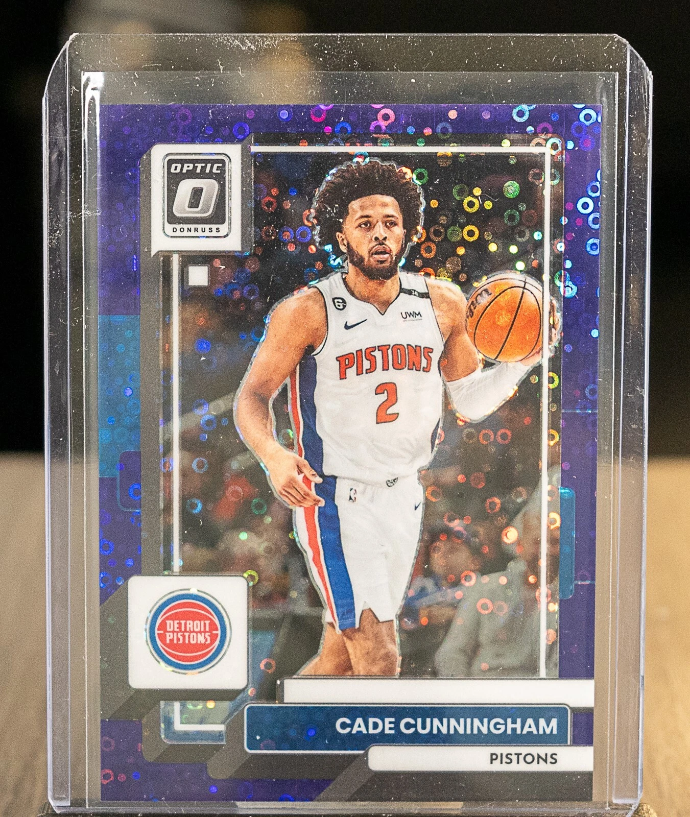 CADE CUNNINGHAM 2022 Panini Donruss Optic 92 Purple Fast Break Prizm 36/99