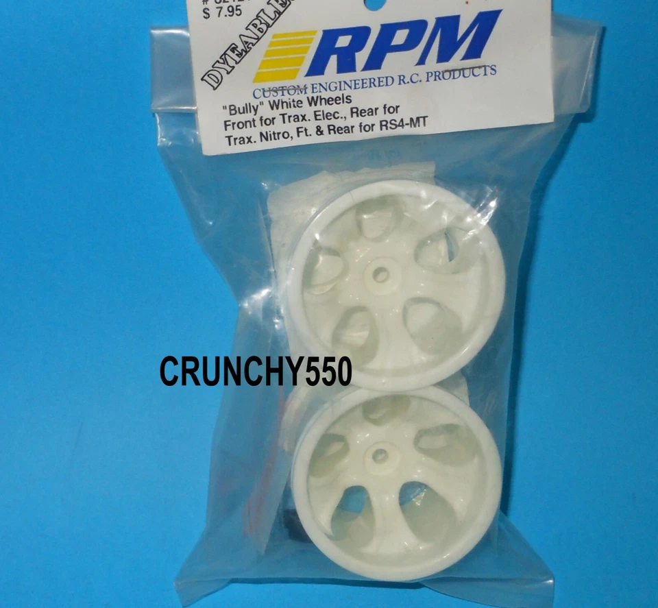 Vintage RPM Bully White Wheels 2.2 HPI RS4-MT Traxxas RC Part - Image 1 of 1