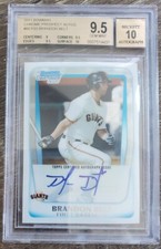 2011 Bowman Chrome Prospect Auto Brandon Belt RC Rookie #BCP93 BGS GEM MT 9.5