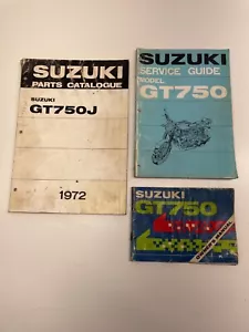1972 Suzuki GT750 Water Buffalo OEM Service & Owners Manual Guide Parts Catalog - Picture 1 of 24