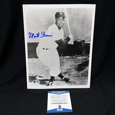 MONTE IRVIN NEW YORK GIANTS SIGNED AUTOGRAPH 8X10 PHOTO BAS BECKETT COA AA30376 - Image 1 of 3