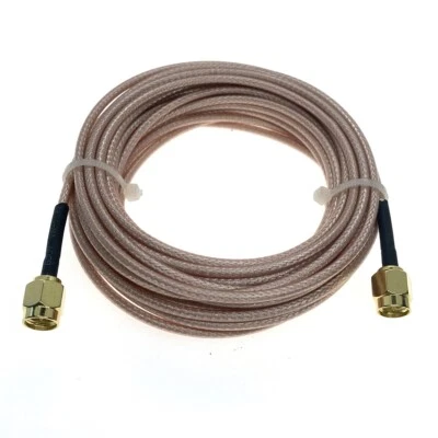 RG316 SMA male plug to SMA male plug crimp RF Jumper pigtail Connector cable lot - Image 1 of 4