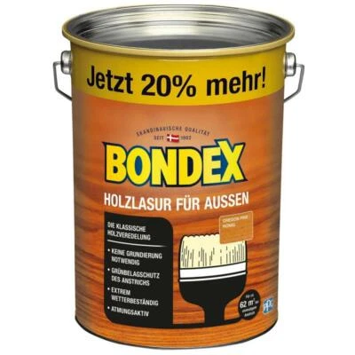 BONDEX Holzlasur für Außen 4,8 L Oregon Pine 20% mehr NEU&OVP WOW - Bild 1 von 3