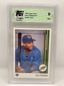 Gary Sheffield 1989 Upper Deck Star Rookie Card Graded PGI 9 Mint Condition