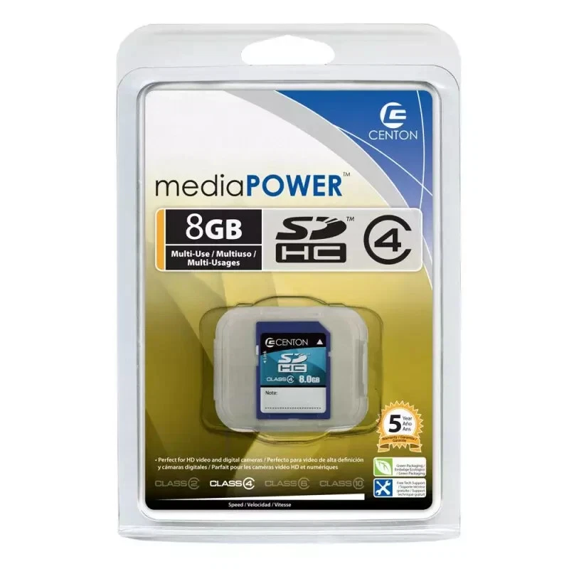 Centon 8GBSDHC4 8GB Class 4 MicroSD Flash Card - Image 1 of 1