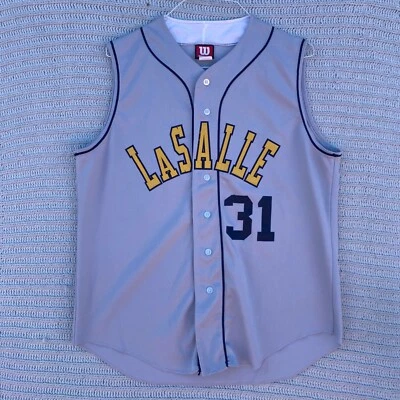 VINTAGE LaSalle Baseball Jersey 31 Wilson Mens Large Game Worn Vest Made in USA Foto 1 de 4