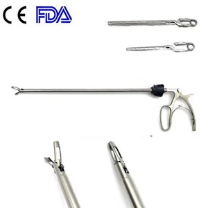 ø10X330mm Autoklavierbarer Laparoskop Clip Applikator Bulldogge Pinzette Hämostatischer Clip - Bild 1 von 3