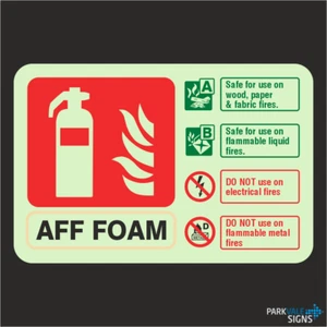 Photolumineszierender AFF Schaum Feuerlöscher Ausweisschild - Bild 1 von 1