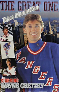 1996 Wayne Gretzky New York Rangers Original Norman James Poster OOP - Bild 1 von 1
