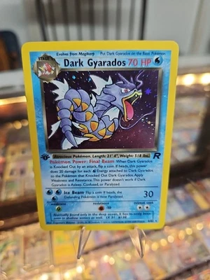 Dark Gyarados 8/82 Team Rocket Holo RARE 1st Edition Pokémon - Image 1 of 4
