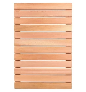 Alfombra de baño y piso de ducha de lujo de madera de bambú natural antideslizante resistente a las manchas - Imagen 1 de 6